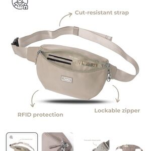 The Foldie Crossbody Bag Neutral Travel Compact RFID